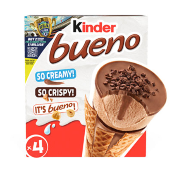 Kinder Bueno Frozen Dairy Dessert Cones