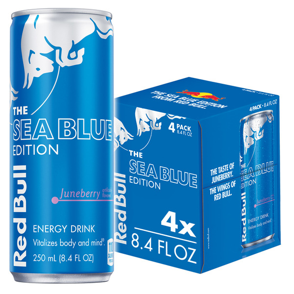 Red Bull Sea Blue Edition Juneberry Energy Drink Multipack Cans
