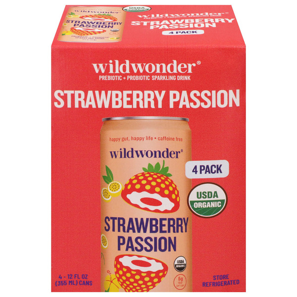 Wegmans wildwonder Prebiotic + Probiotic Strawberry Passion