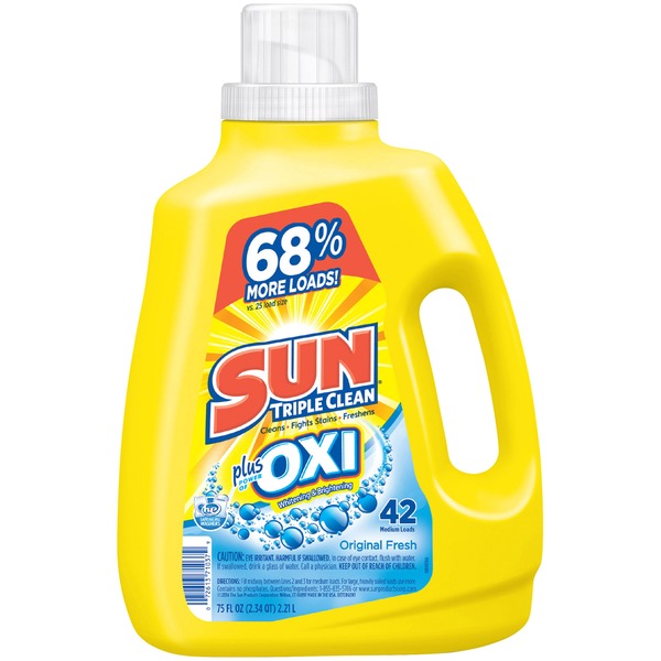 Sun Triple Clean Plus Power of Oxi Original Fresh Laundry Detergent (75