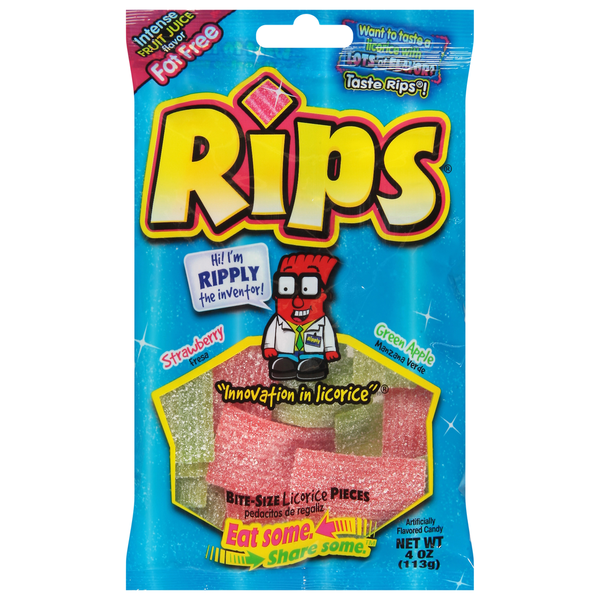 RIPS Candy, Fat Free, Strawberry, Bite Size Same-Day