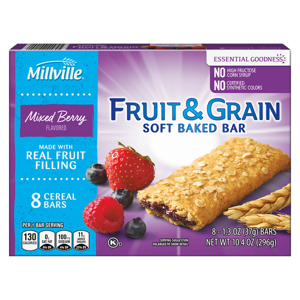 Millville Mixed Berry Fruit & Grain Bars
