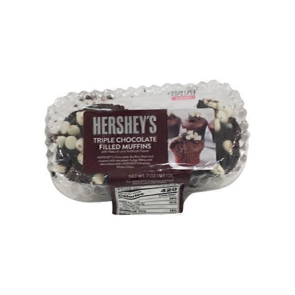 Hershey's Triple Chocolate Filled Muffins (3.5 oz) Instacart