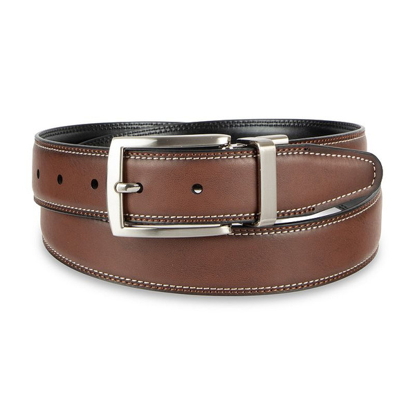 Sonoma Goods For Life Men's Feather-Edge Stitched Reversible Belt - Brown & Black