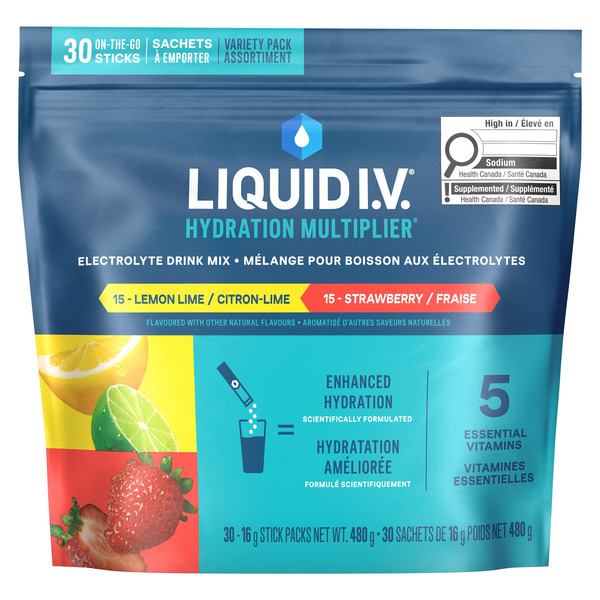 Liquid I.V. Lemon Lime & Citron Lime Electrolyte Powder Drink Mix