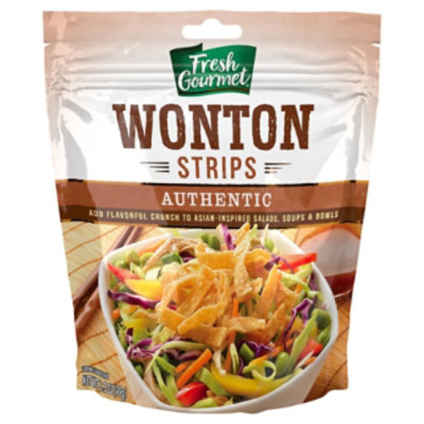 Fresh Gourmet Wonton Strips, Authentic