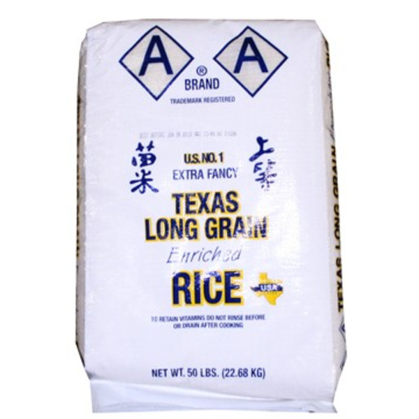 AA - Texas Long Grain Rice - 50 lbs