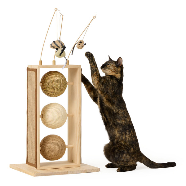 Whisker City Ball Toy Cat Scratcher - Tan