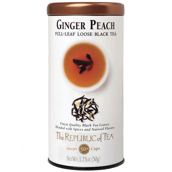 The Republic of Tea Ginger Peach Loose Leaf Black Tea (50 ct) Instacart