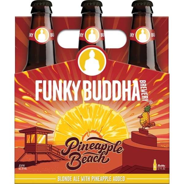 Funky Buddha Pineapple Beach Blonde Ale Craft Beer Bottles (12 fl oz