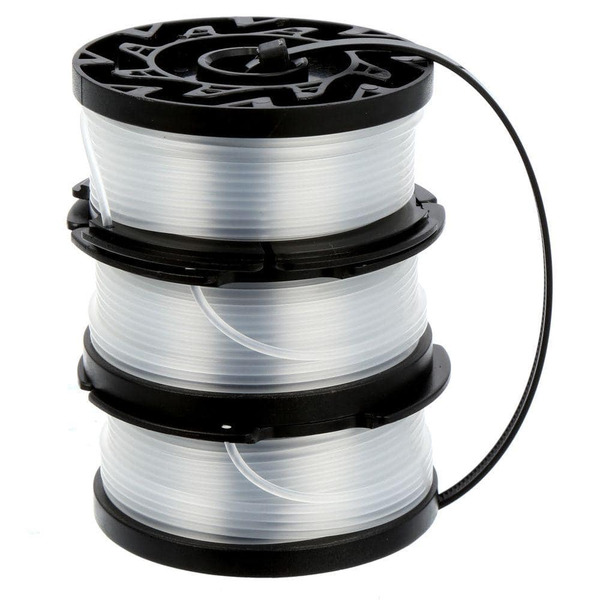 Black+decker 0.065 In. X 30 Ft. Replacement Single Line Automatic Feed Spools Afs For Electric String Grass Trimmer/edger (3-pack)