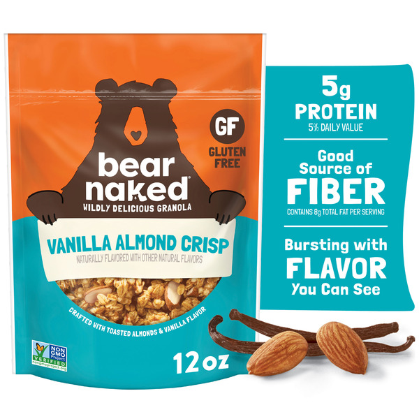 Bear Naked Vanilla Almond Crisp Gluten Free Granola, 5g Protein, Fiber