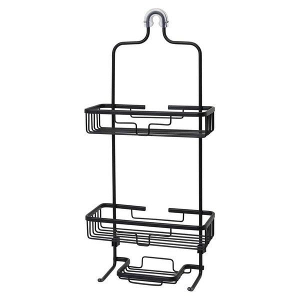 Zenna Home Neverrust Large Aluminum Hanging Over-the-shower Caddy In Matte Black