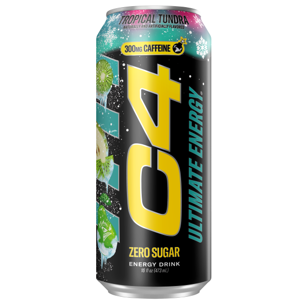 C4 Energy Zero Sugar Tropical Tundra Energy Drink Can Same-Day