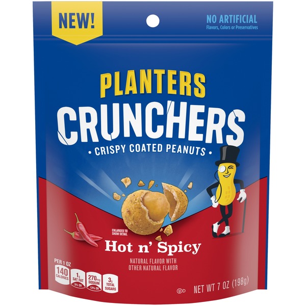 Planters Crunchers Hot n Spicy Crispy Coated Peanuts (7 oz) Instacart