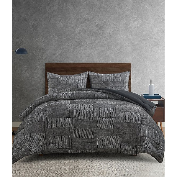 Perry Ellis Halifax Charcoal Comforter Mini Set