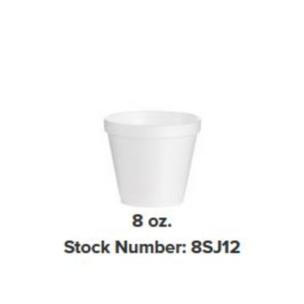 Dart - 8SJ12 - 8 oz Squat Foam Food Container - 50 ct