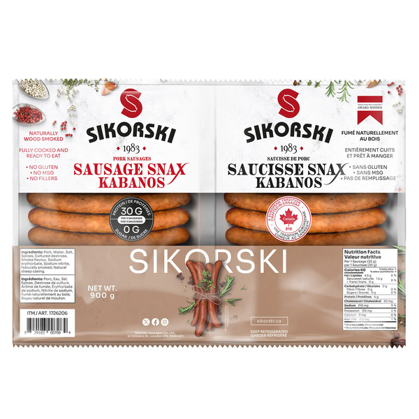 Sikorski Pork Kabanos Sausage Snax