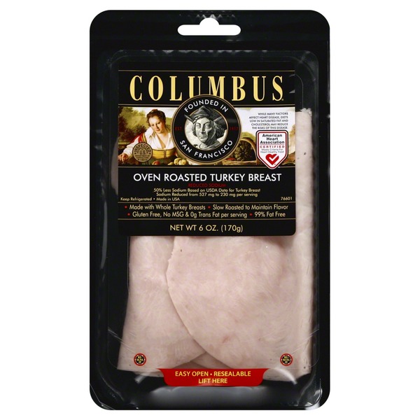 Columbus Turkey Breast, Oven Roasted, Reduced Sodium (6 oz) Instacart
