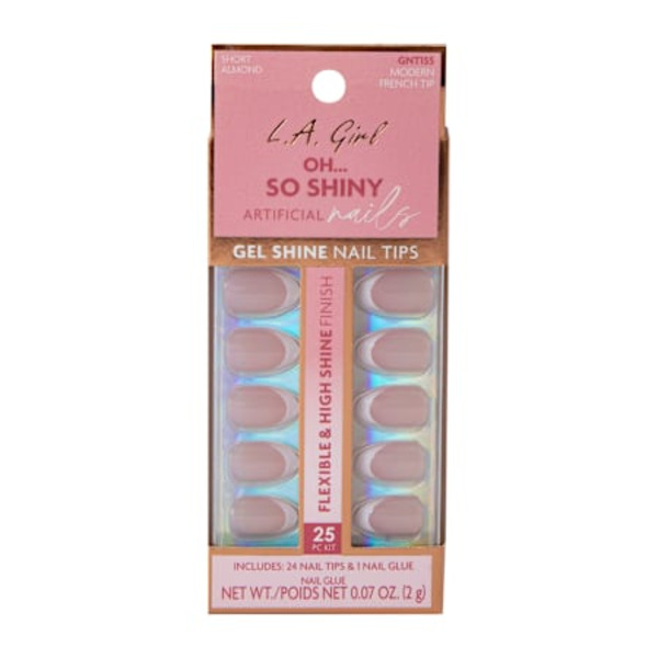 L.A. Girl Cosmetics Oh... So Shiny Artificial Nails - Modern French Tip