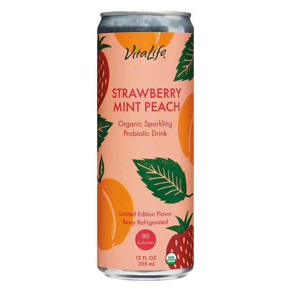 ALDI VitaLife Probiotic Spritzer, Strawberry Mint Peach Same-Day
