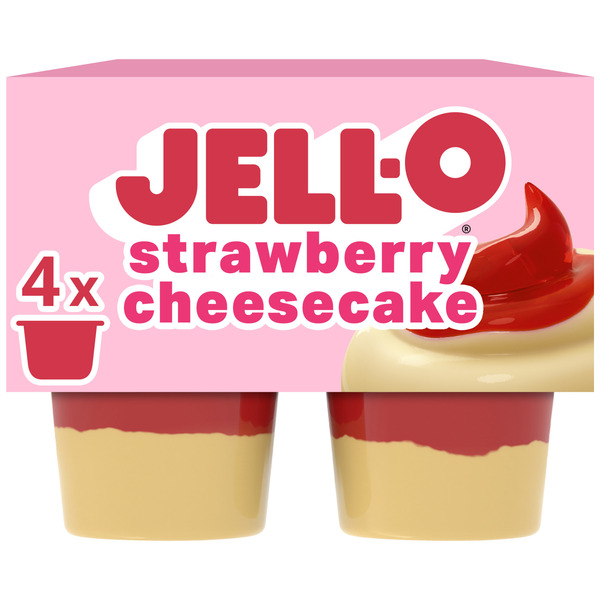 Jell-O Original Strawberry Ready-to-Eat Cheesecake Snack Cups Same