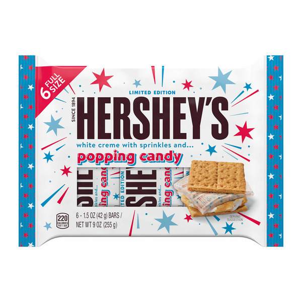 Hershey's White Creme with Sprinkles and Popping Candy Bars Same