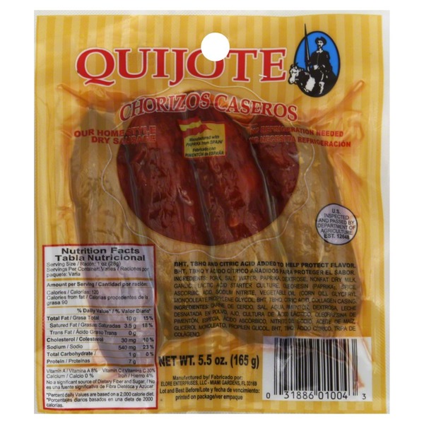 Quijote Chorizos Caseros (5.5 oz) Instacart