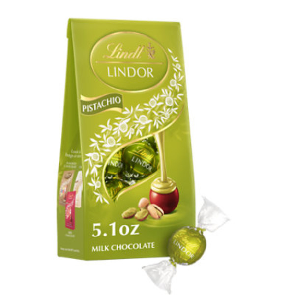 Lindt Lindor Pistachio Milk Chocolate Candy Truffles
