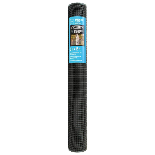 Everbilt 3 Ft. X 15 Ft. Black Pvc Hardware Net