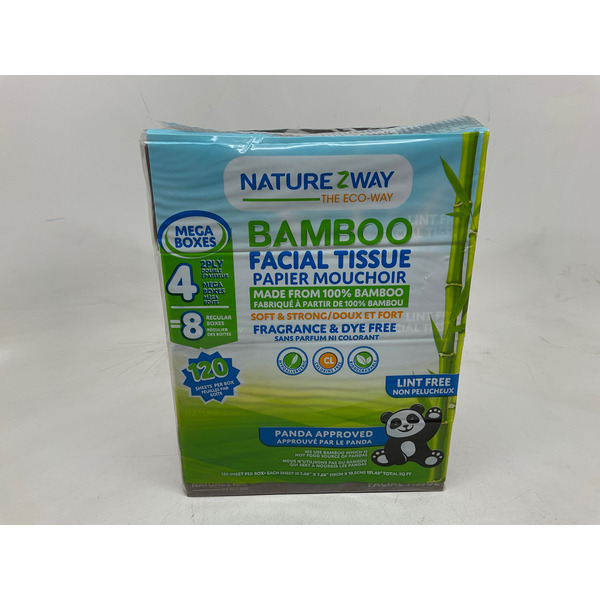 Naturezway Facial Tissue, Bamboo, Mega, 2 Ply Same-Day Delivery