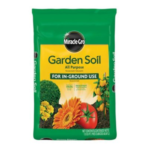 Miracle-Gro Garden Soil All Purpose, For In-Ground Use, 1.5 cu. ft.