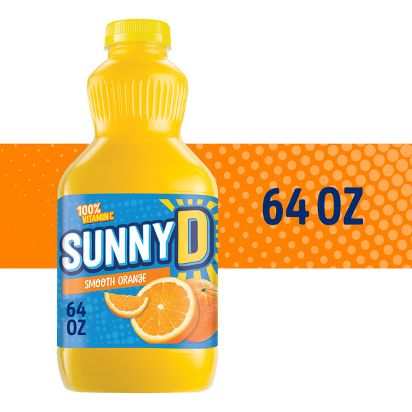SunnyD Smooth Orange Juice Drink, 64 FL OZ Bottle Same-Day