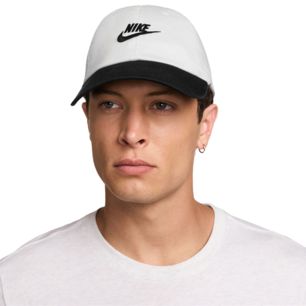Nike Club Unstructured Futura Wash Cap, M/L - White/Black/White