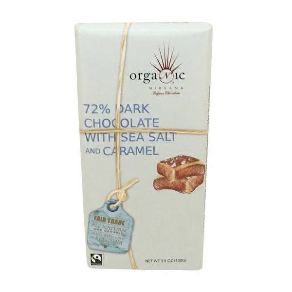 Nirvana Chocolates 72% Dark Chocolate With Sea Salt And Caramel