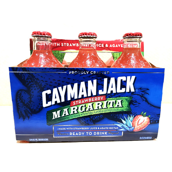Cayman Jack Strawberry Margarita, 6 Pack, 11.2 fl oz Bottles, 5.8