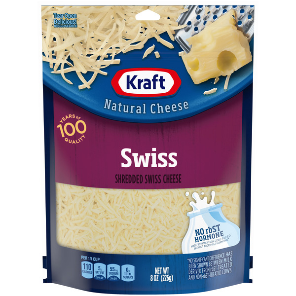 Kraft Swiss Cheese Shredded Natural Cheese Bag