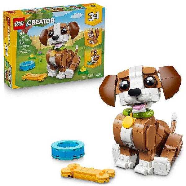 LEGO Creator 3-in-1 Cute Animals Playful Puppy Dog 31382