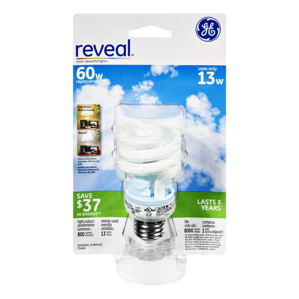 GE General Purpose Reveal 13 Watt Light Bulb (1 ct) Instacart
