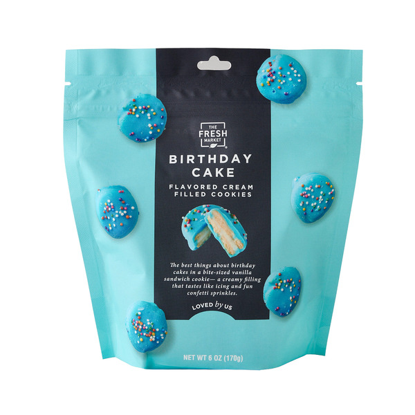 The Fresh Market Birthday Cake Cream Filled Sandwich Cookies