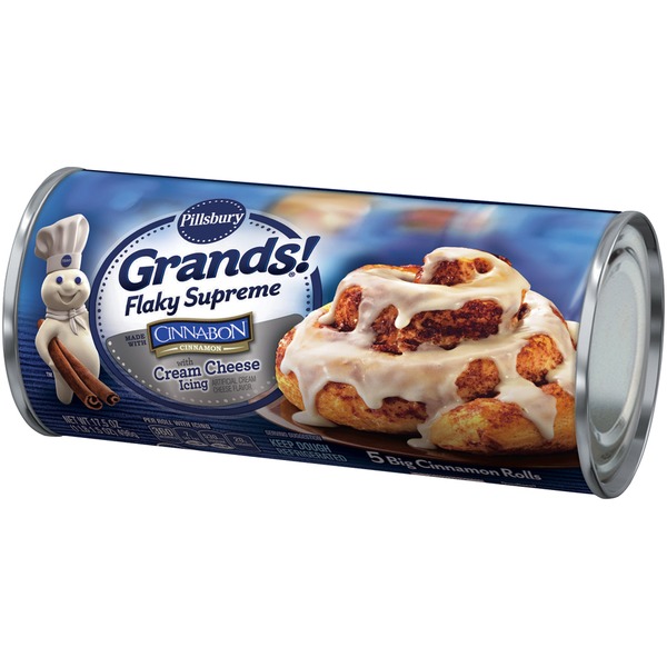 Pillsbury Grands Flaky Supreme With Cream Cheese Icing Cinnamon Rolls 17 5 Oz Instacart