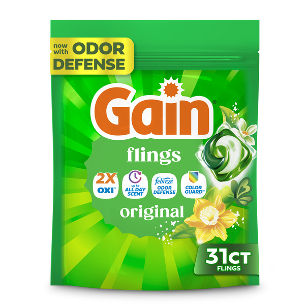 Gain Flings Original Scent Laundry Detergent Pacs Same-Day Delivery or  Pickup | Homeland