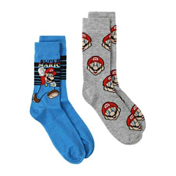 Nintendo Young Men's Super Mario Licensed Crew Socks
