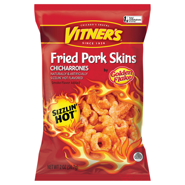 Vitner's Chicharrones, Sizzlin' Hot Flavored Same-Day Delivery or