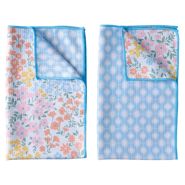 Crofton Ditsy Floral Microfiber Kitchen Towels, 2Pk Same-Day