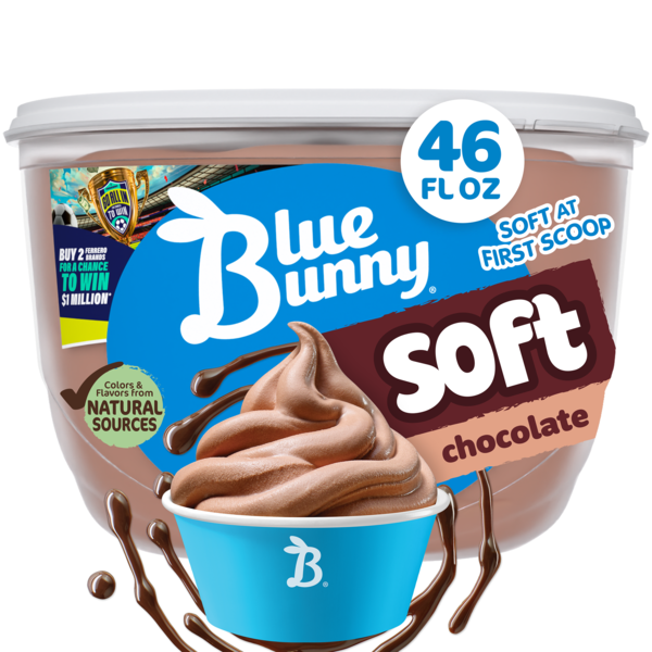 Blue Bunny Soft Chocolate Frozen Dairy Dessert, 46 fl oz Same-Day