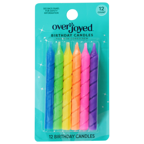 Overjoyed Birthday Candles, Rainbow Corkscrew