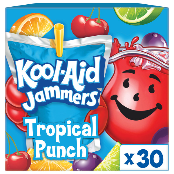 Kool-Aid Jammers Tropical Punch Flavored Kids Drink Pouches Value