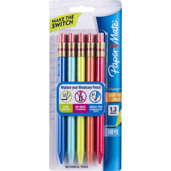 Paper Mate Mechanical Pencils, 1.3 mm, HB 2, Assorted (5 ct) Instacart