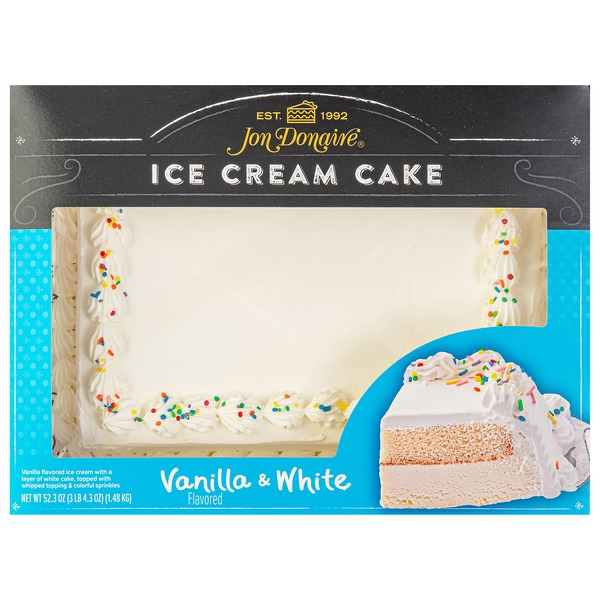Jon Donaire Ice Cream Cake, Vanilla & White Same-Day Delivery or